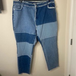 Plus patchwork jeans!